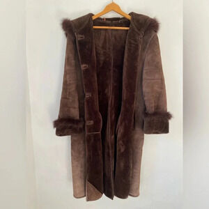 Vintage Suede Jacket Women’s Medium Brown Leather Knoles & Carter Coat Y2K